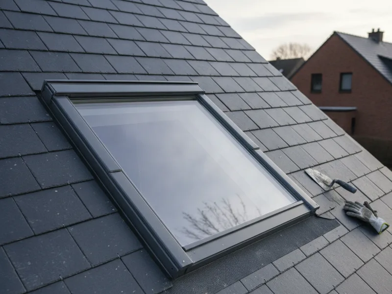 Fenêtre de toit VELUX installée sur une toiture en ardoises